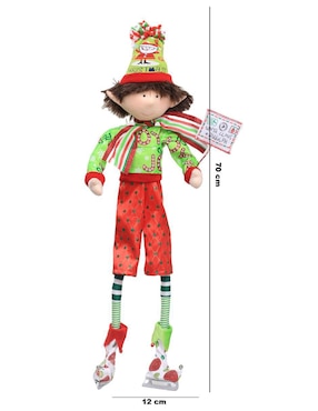 Ornamento navideño Duende Queca Designs Little Elfy