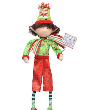 Ornamento navideño Duende Queca Designs Little Elfy