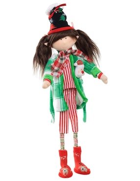 Ornamento navideño Duende Queca Designs Little Elfy