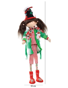 Ornamento navideño Duende Queca Designs Little Elfy