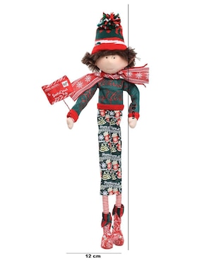 Ornamento navideño Duende Queca Designs Little Elfy