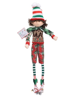 Ornamento navideño Duende Queca Designs Little Elfy
