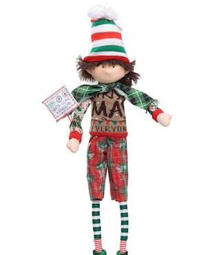 Ornamento navideño Duende Queca Designs Little Elfy