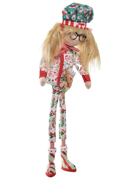 Ornamento navideño Duende Queca Designs Little Elfy