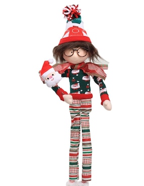 Ornamento navideño Duende Queca Designs Little Elfy