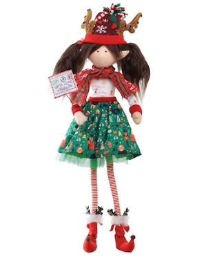 Ornamento navideño Duende Queca Designs Little Elfy