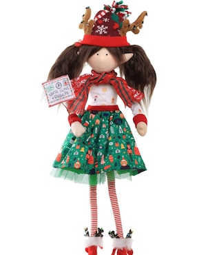 Ornamento navideño Duende Queca Designs Little Elfy
