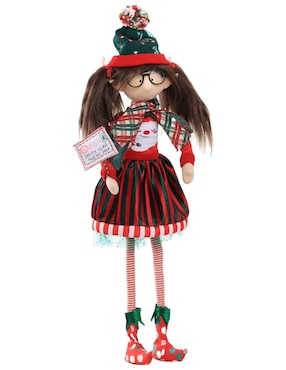 Ornamento navideño Duende Queca Designs Little Elfy
