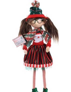 Ornamento navideño Duende Queca Designs Little Elfy