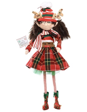 Ornamento navideño Duende Queca Designs Little Elfy