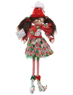 Ornamento navideño Duende Queca Designs Little Elfy