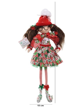 Ornamento navideño Duende Queca Designs Little Elfy