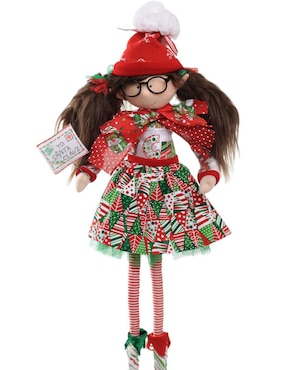 Ornamento navideño Duende Queca Designs Little Elfy
