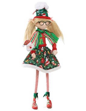 Ornamento navideño Duende Queca Designs Little Elfy