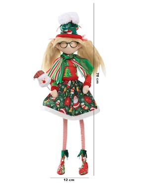 Ornamento navideño Duende Queca Designs Little Elfy