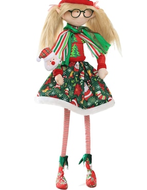 Ornamento navideño Duende Queca Designs Little Elfy