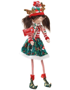 Ornamento navideño Duende Queca Designs Little Elfy