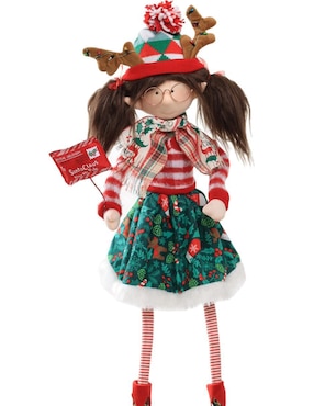 Ornamento navideño Duende Queca Designs Little Elfy