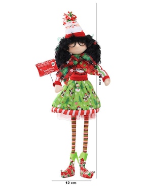 Ornamento navideño Duende Queca Designs Little Elfy