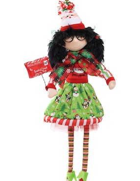 Ornamento navideño Duende Queca Designs Little Elfy