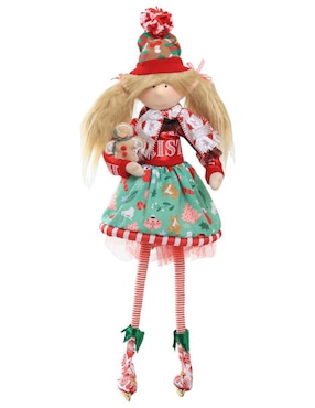 Ornamento navideño Duende Queca Designs Little Elfy