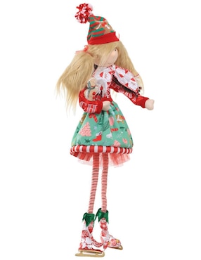 Ornamento navideño Duende Queca Designs Little Elfy
