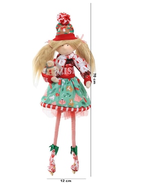 Ornamento navideño Duende Queca Designs Little Elfy