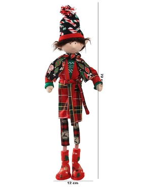 Ornamento navideño Duende Queca Designs Little Elfy