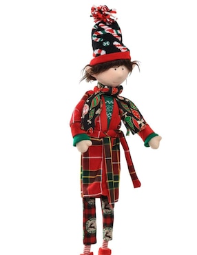 Ornamento navideño Duende Queca Designs Little Elfy