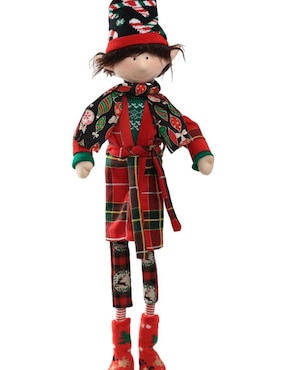 Ornamento navideño Duende Queca Designs Little Elfy