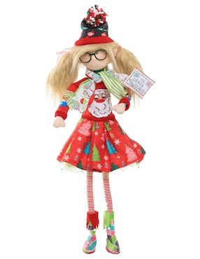Ornamento navideño Duende Queca Designs Little Elfy