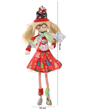Ornamento navideño Duende Queca Designs Little Elfy