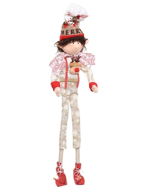 Ornamento navideño Duende Queca Designs Little Elfy