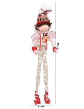 Ornamento navideño Duende Queca Designs Little Elfy