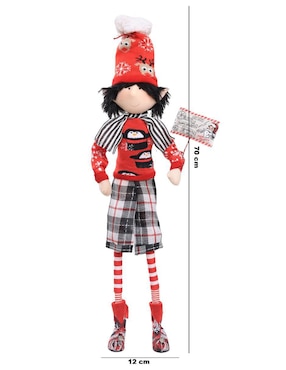Ornamento navideño Duende Queca Designs Little Elfy