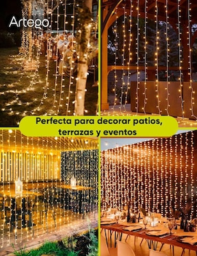 Serie funciones led Artego navidad cascada con 500 focos