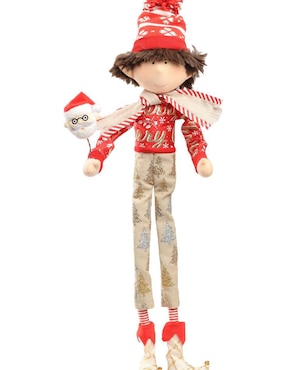 Ornamento Navidad duende Queca Designs Little Elfy