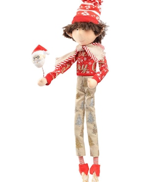 Ornamento Navidad duende Queca Designs Little Elfy