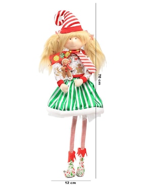 Ornamento Navidad duende Queca Designs Little Elfy