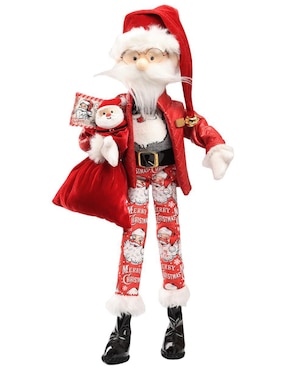 Ornamento Navidad Santa Claus Queca Designs Little Elfy