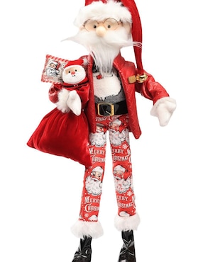 Ornamento Navidad Santa Claus Queca Designs Little Elfy