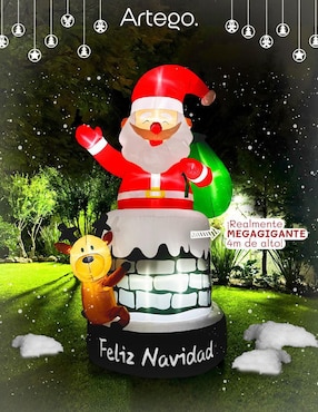 Inflable decorativo forma de chimenea Artego
