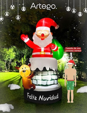 Inflable decorativo forma de chimenea Artego
