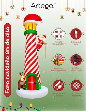 Inflable decorativo forma de faro Artego