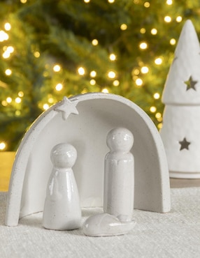 Figura decorativa de nacimiento Navidad Cantia de cerámica