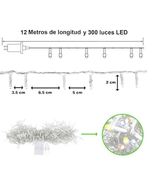 Serie led navideña Pallpall SDD153 con 300 focos
