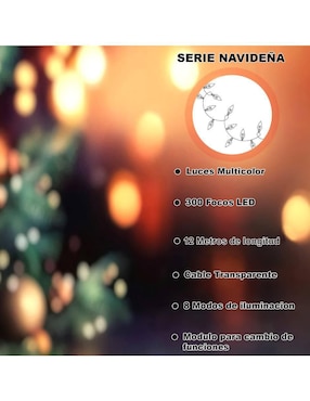 Serie led navideña Pallpall SDD153 con 300 focos