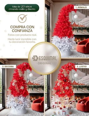 Árbol de navidad Esquimal Gorro de Santa más Esfera
