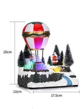 Figura decorativa de Globo Aerostático Navidad CM-TOP Globo Aerostático con luces de resina