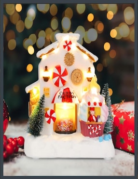 Figura decorativa de casa Navidad Cm-Top de resina